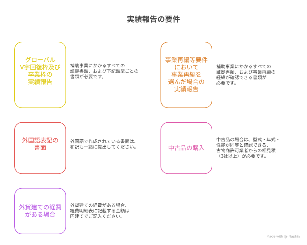 事業再構築補助金,実績報告