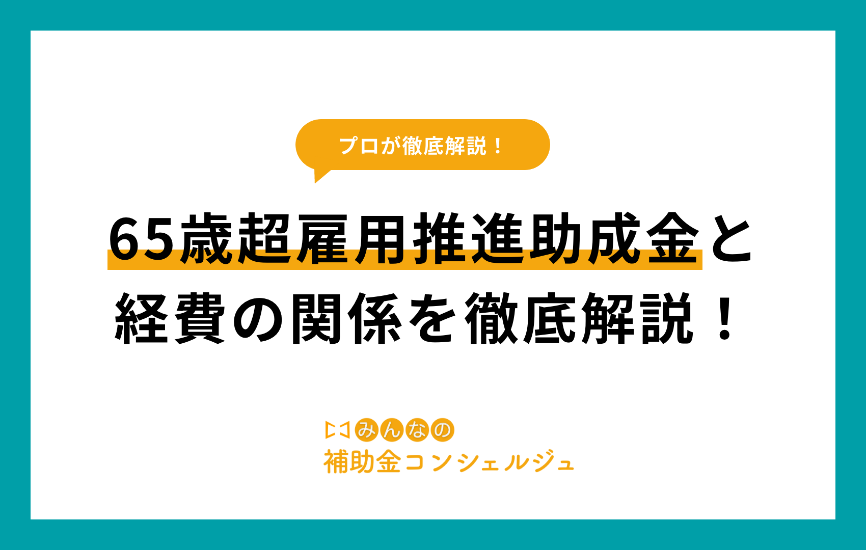 65歳超雇用推進助成金 経費