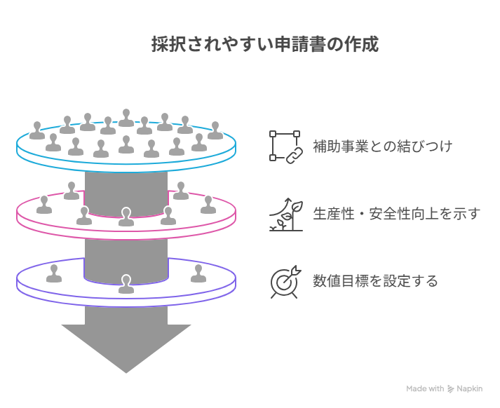 採択されやすくする申請のポイントは？ - visual selection.png