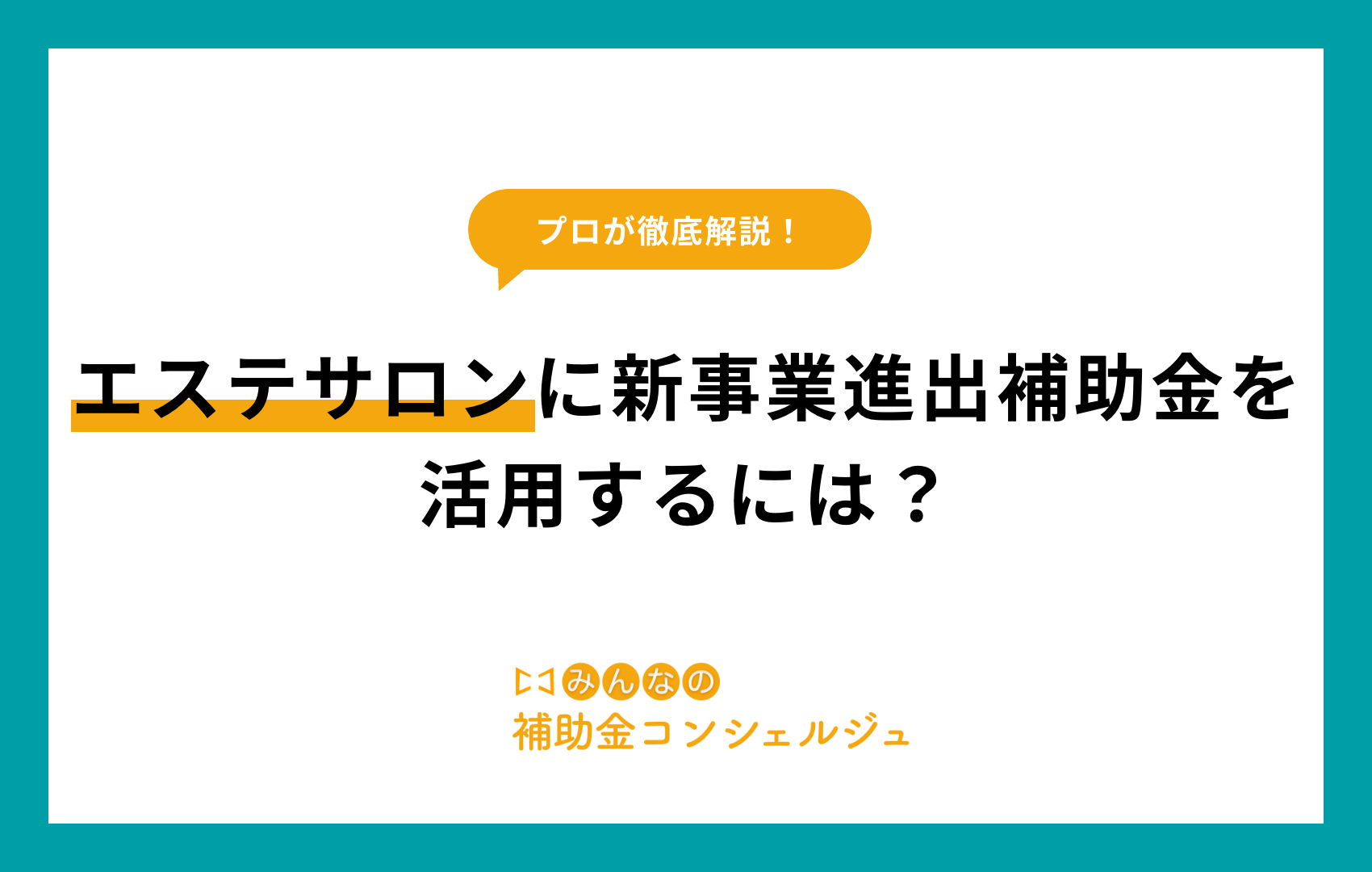 エステサロン 新事業進出補助金