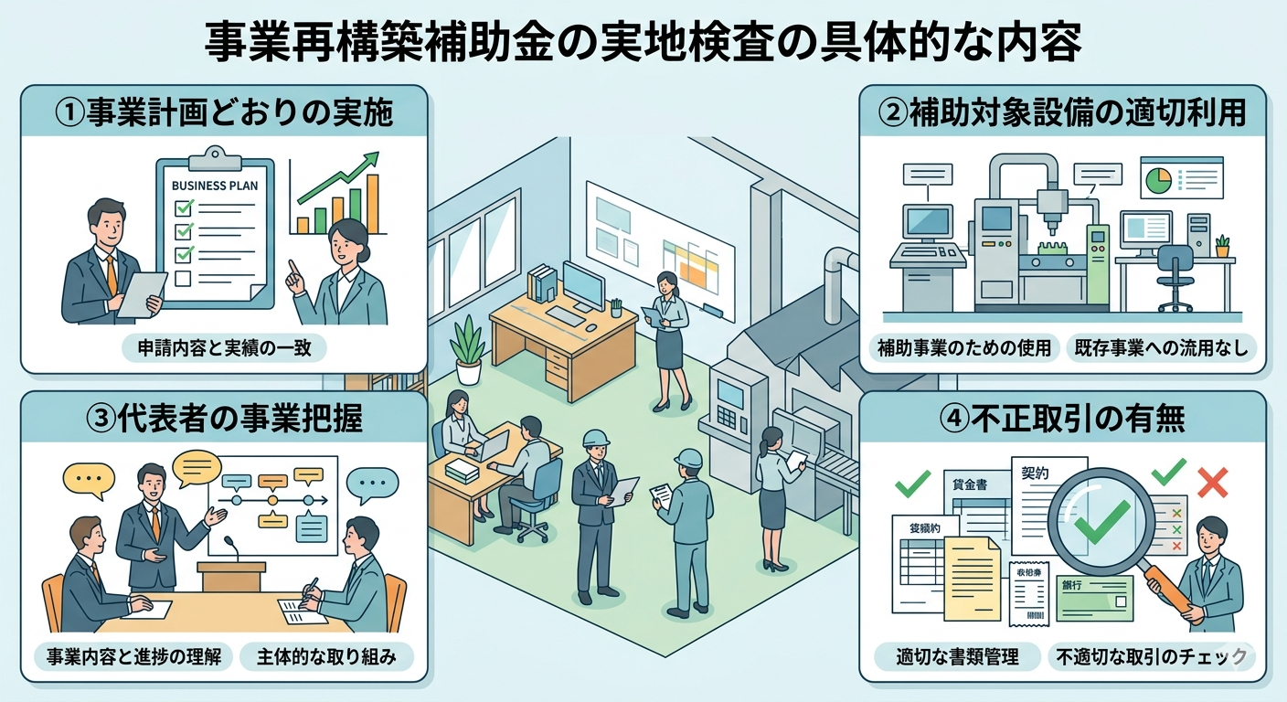 事業再構築補助金の実地検査の具体的な内容