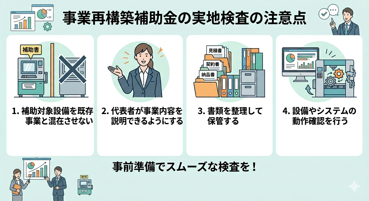 事業再構築補助金の実地検査の注意点